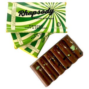 Rhapsody Chocolate Bar Pistachio Soft & Crunchy