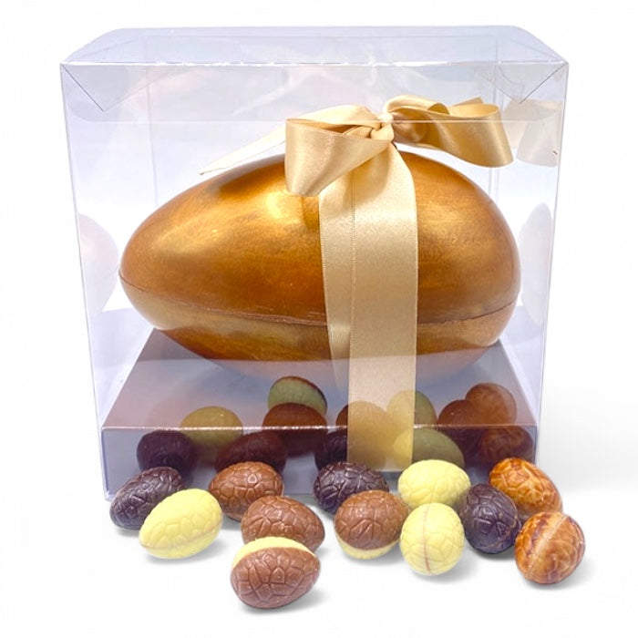 Easter rabbit Milk chocolate hazelnut raisins in luxury packaging